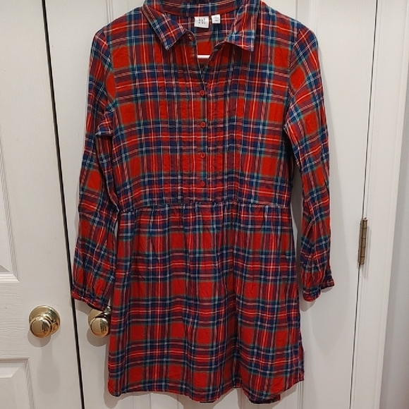 Old Navy Red Plaid Dress - Picture 1 of 4